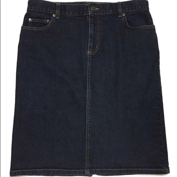 dark denim jean skirt
